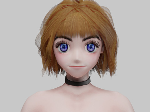 Cute stylized girl V31270 3D Model