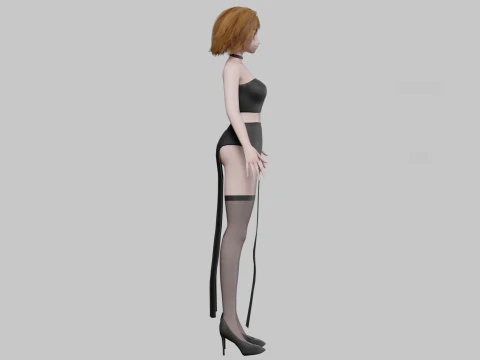 Cute stylized girl V31270 3D Model