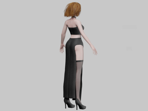 Cute stylized girl V31270 3D Model