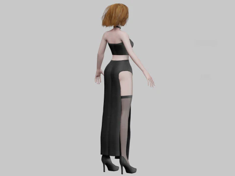 Cute stylized girl V31270 3D Model