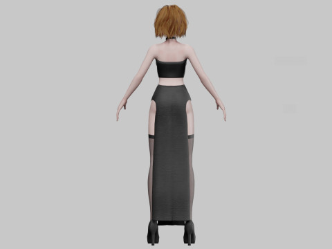 Cute stylized girl V31270 3D Model