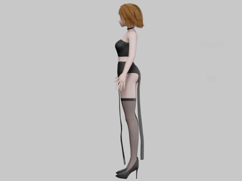 Cute stylized girl V31270 3D Model
