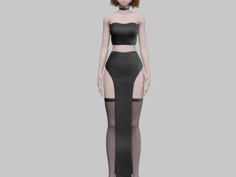 Cute stylized girl V31270 3D Model