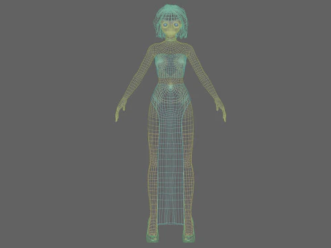 Cute stylized girl V31270 3D Model