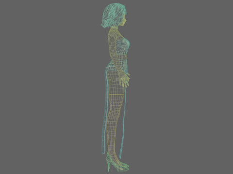 Cute stylized girl V31270 3D Model