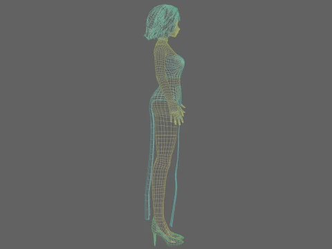 Cute stylized girl V31270 3D Model