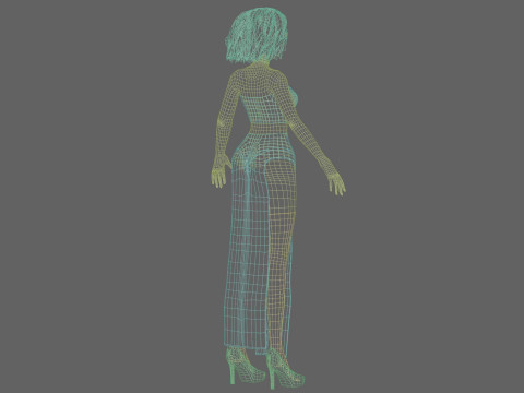 Cute stylized girl V31270 3D Model