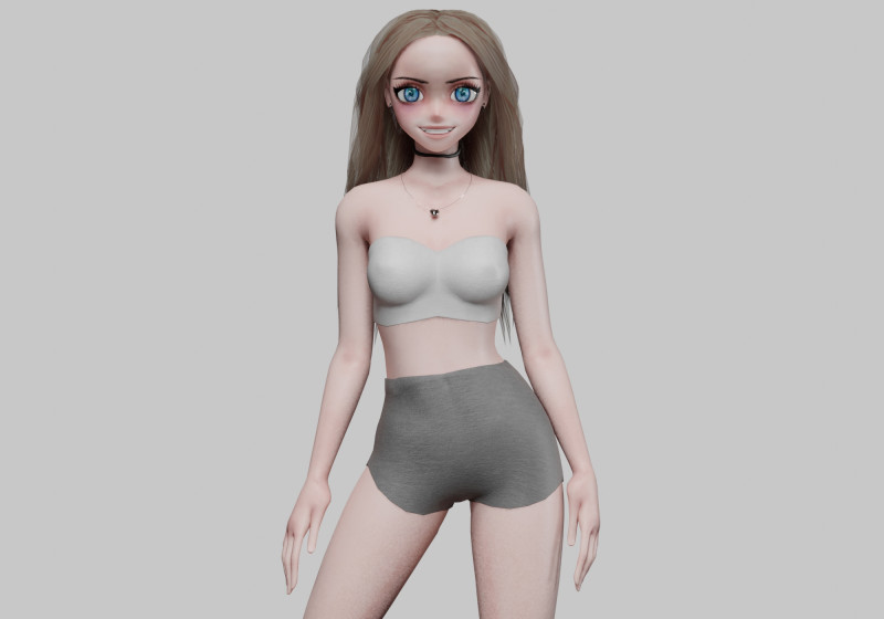 Cute teen girl V31210 3Dモデル .c4d .max .obj .3ds .fbx .stl .blend 