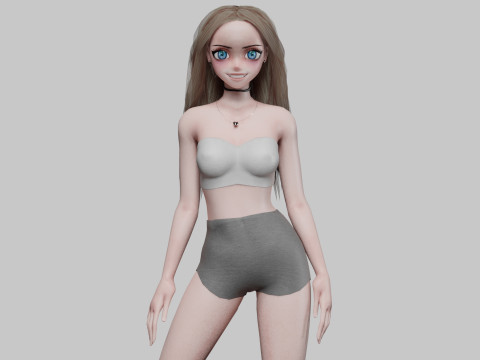 Cute teen girl V31210 3D Model