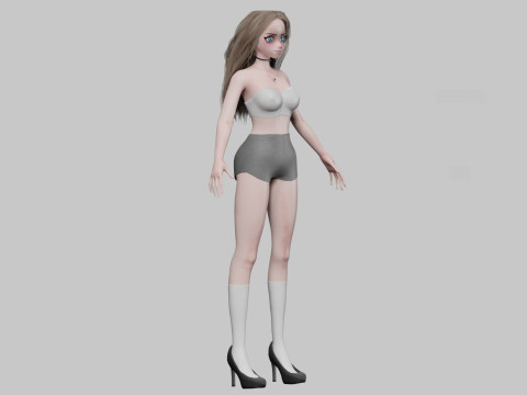 Cute teen girl V31210 3Dモデル