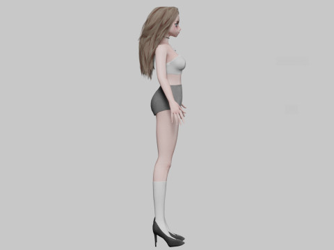 Cute teen girl V31210 3Dモデル