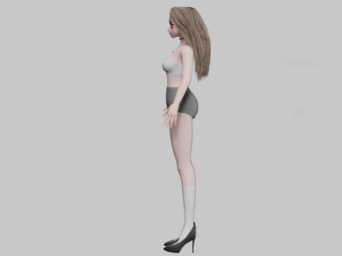 Cute teen girl V31210 3Dモデル