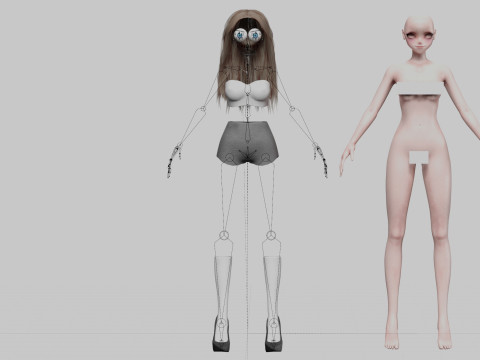 Cute teen girl V31210 3Dモデル