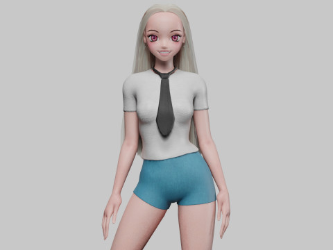 Cute Young girl V28864 3D Model