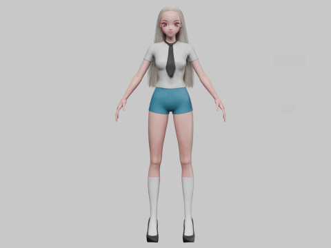 Cute Young girl V28864 3D Model