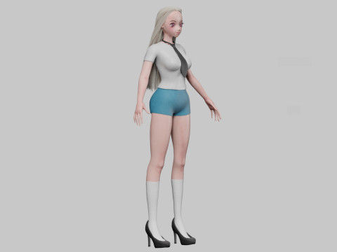 Cute Young girl V28864 3D Model