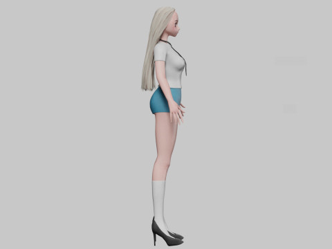 Cute Young girl V28864 3D Model
