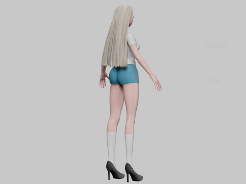 Cute Young girl V28864 3D Model