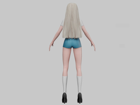 Cute Young girl V28864 3D Model