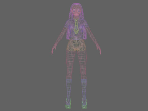 Cute Young girl V28864 3D Model