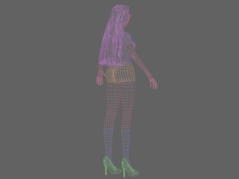 Cute Young girl V28864 3D Model