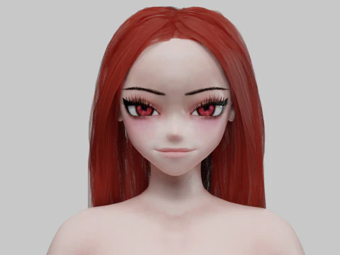 Pretty anime girl V30221 3D Model