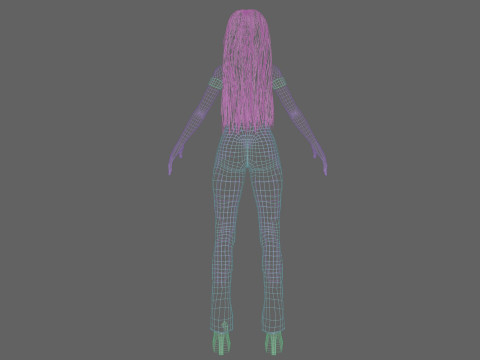 Pretty anime girl V30221 3D Model