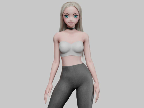 मानक एनीमे लड़की V30253 3D मॉडल