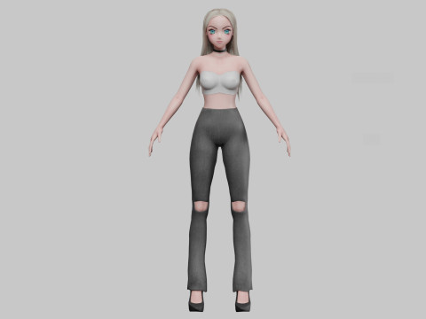 Standard anime girl V30253 Modelo 3D