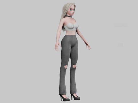 Standard anime girl V30253 Modelo 3D