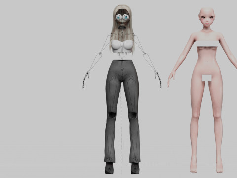 Standard anime girl V30253 Modelo 3D