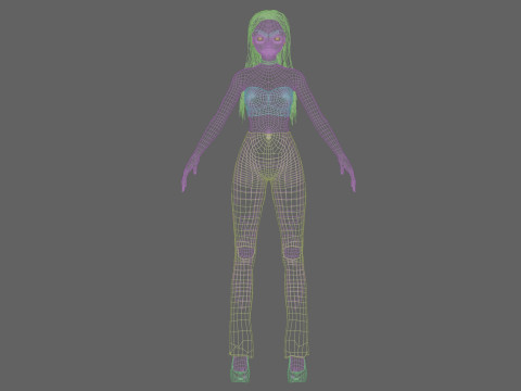 Standard anime girl V30253 Modelo 3D