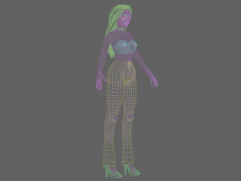 Standard anime girl V30253 Modelo 3D
