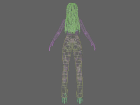 Standard anime girl V30253 Modelo 3D