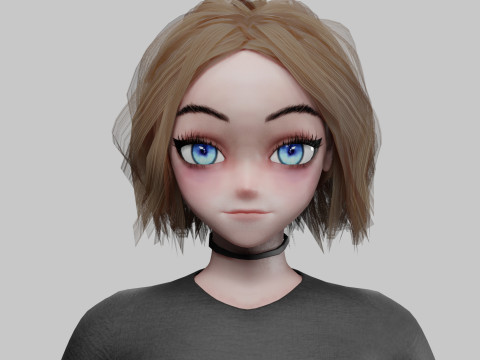 Standard Basic girl V30816 3D 모델