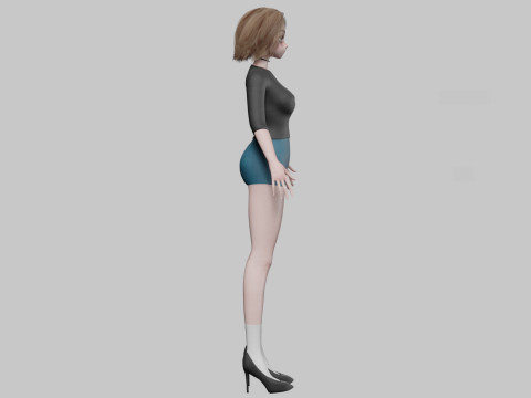 Standard Basic girl V30816 3D 모델