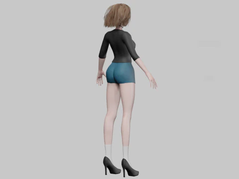 Standard Basic girl V30816 3D Model