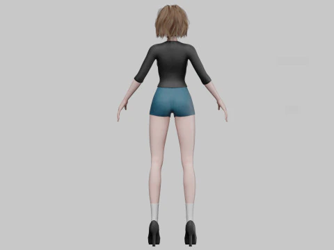 Standard Basic girl V30816 3D Model