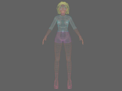 Standard Basic girl V30816 3D Model