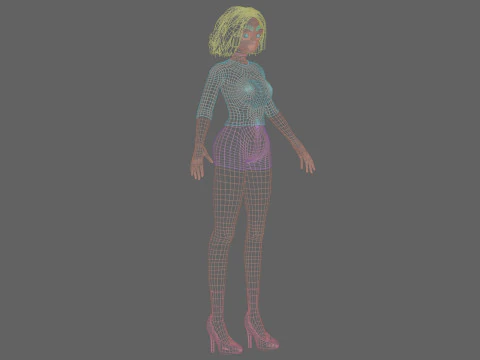 Standard Basic girl V30816 3D Model