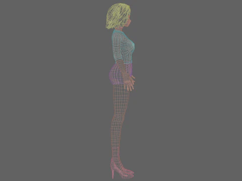 Standard Basic girl V30816 3D Model