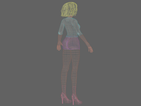 Standard Basic girl V30816 3D 모델