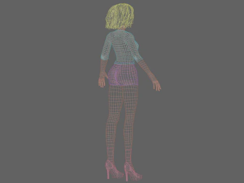 Standard Basic girl V30816 3D Model
