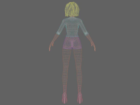 Standard Basic girl V30816 3D Model