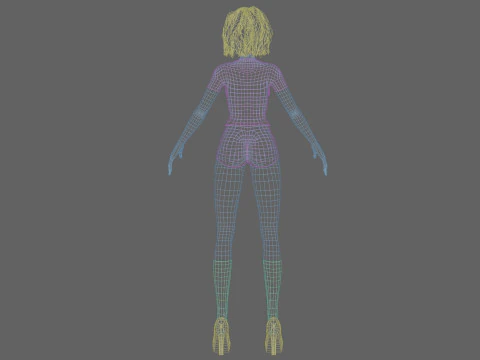 Standard cute girl V30482 3D Model