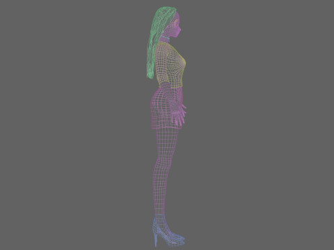 Stylized anime girl V28337 3D-Modell