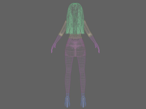 Stylized anime girl V28337 3D-Modell
