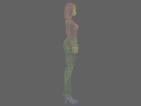 Stylized cute girl V27987 3D Model
