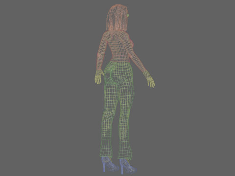Stylized cute girl V27987 3D Model