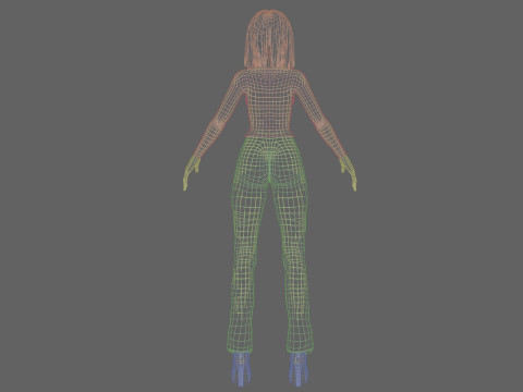 Stylized cute girl V27987 3D Model